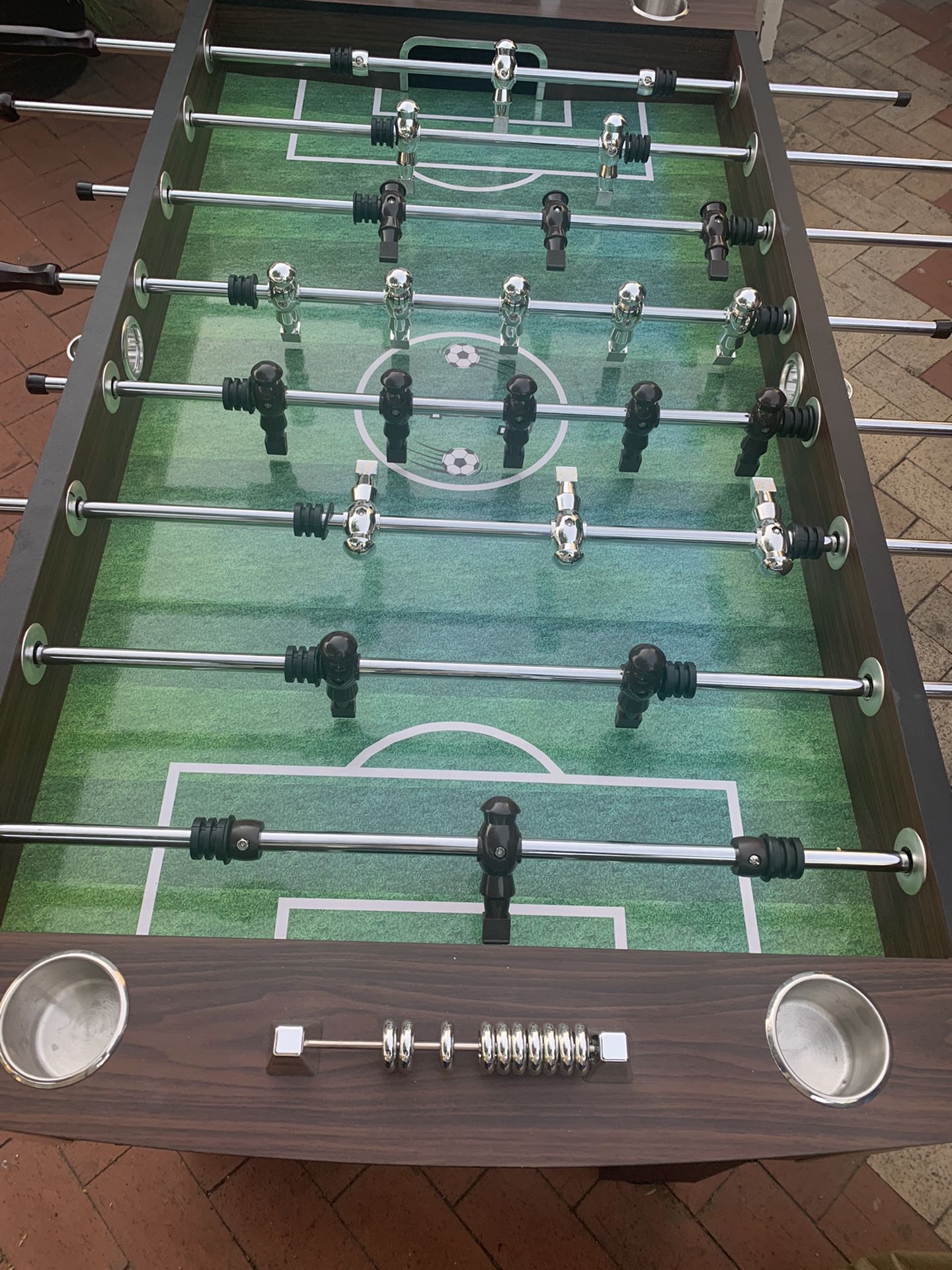 A foosball table for the whole family to have fun