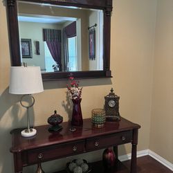 Mirror & Table Console For Sale