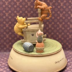 Disney Winnie the Pooh Classic Pooh Music Box Figurine Tigger Piglet NOT WORKING