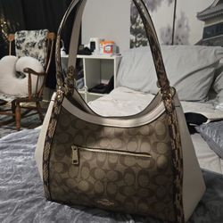 Coach Kristy Shoulder Bag In Signature Colorblock Snaked-Embossed