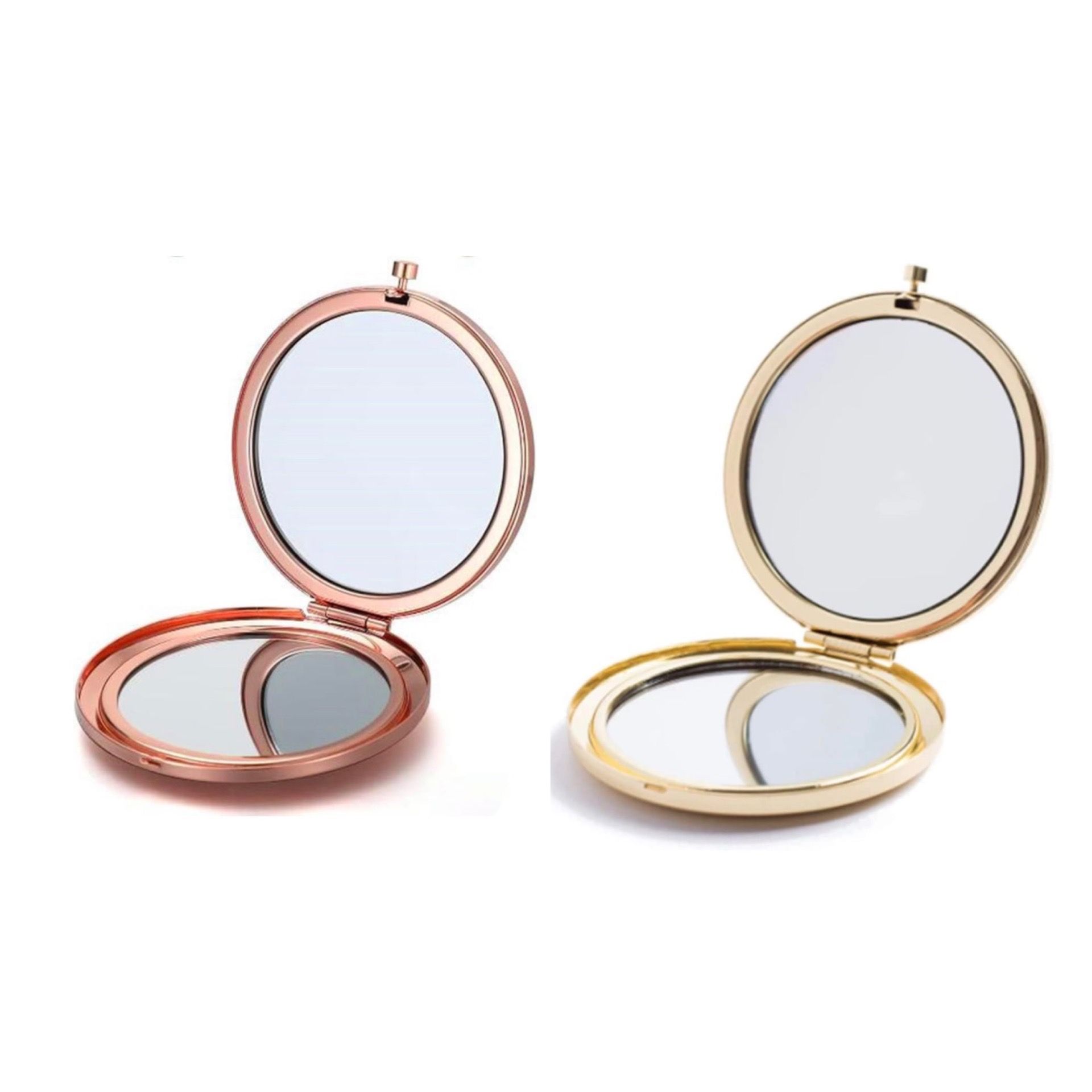 Folding makeup mini mirror, rose gold or gold, new