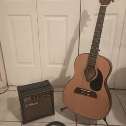 Acoustic Electric guitar With Amplifier 