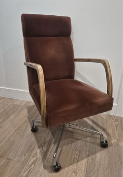 Burnt Orange Office Chair on Wheels