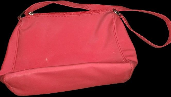Hot Pink Nylon Shoulder Bag