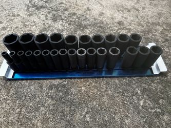 EXPERT brand 1/2”  metric impact socket set