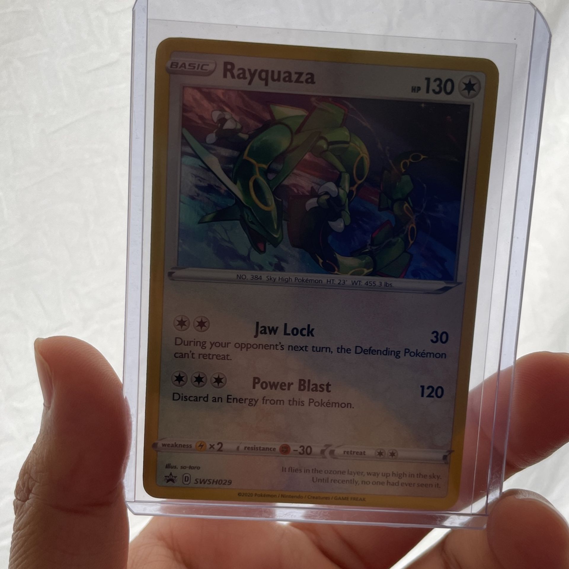 Rayquaza - SWSH029 - SWSH: Sword & Shield Promo Cards (SWSD) SWSH: Sword & Shield Promo Cards Pokemon Card In Sleeve And Top Loader