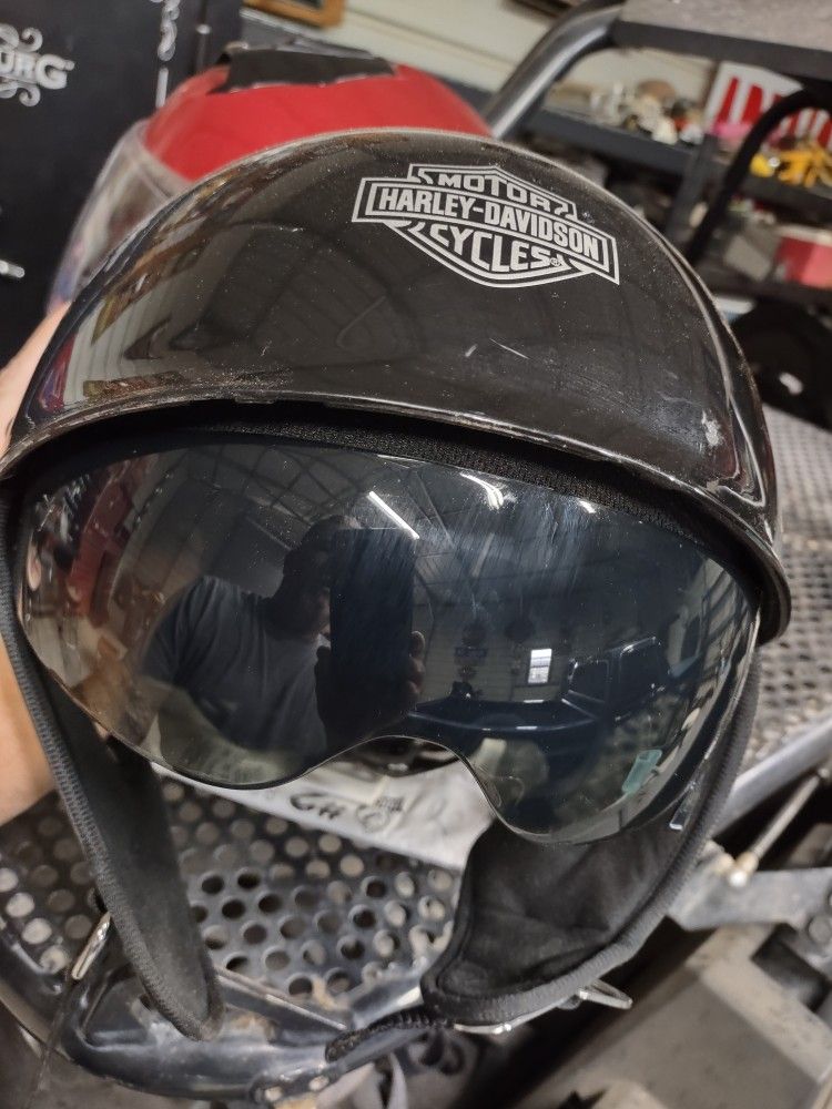 Harley Davidson Half Helmet With Glasses