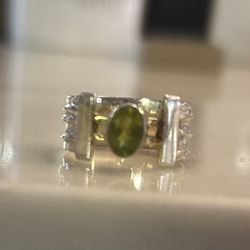 Peridot And Sterling silver Ring