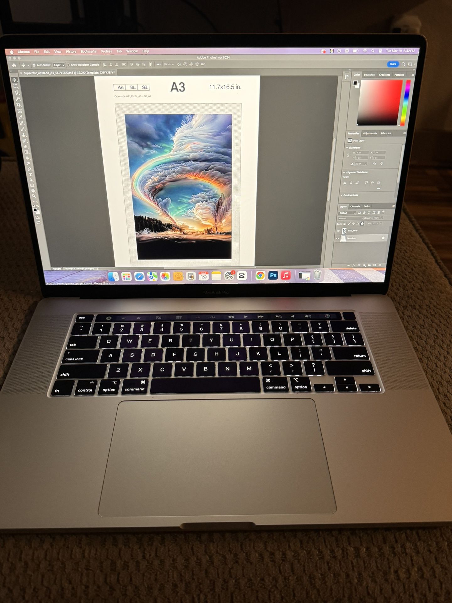MacBook Pro (16inch ) With Digital Scissor Touch Bar Like New! 