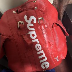 Supreme Lv Book Bag Red