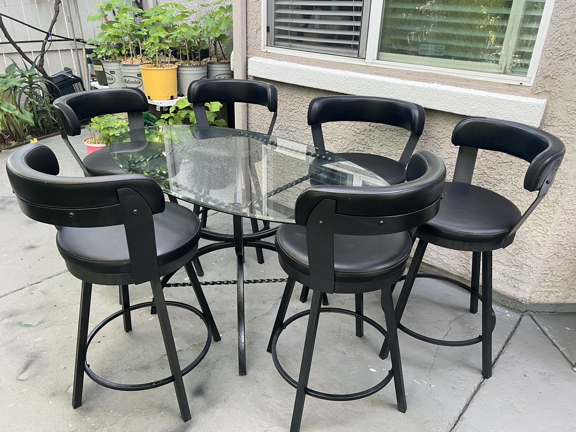 Dining Table & Chairs Set For 6