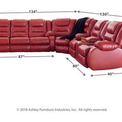 Vacherie salsa sale reclining sofa
