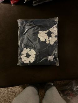 Navy Demin Tears Hoodie