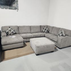 Brand New Raf Chaice Sectional Smoke