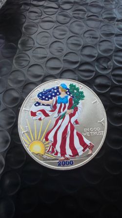 2000 Colorized American Silver Eagle Dollar Coin