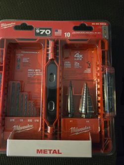 Milwaukee 10-Piece Jam-Free Step and Drill Bit Set