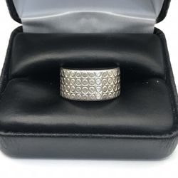 925 Sterling Silver Wide band unisex Ring Size 9 