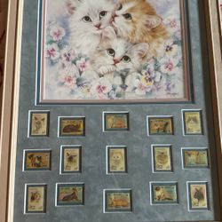 Little Dreamers By Kayomi Framed Stamp Collection