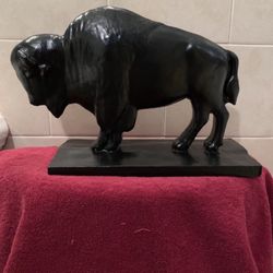 The Black, Silhouette Buffalo Statue