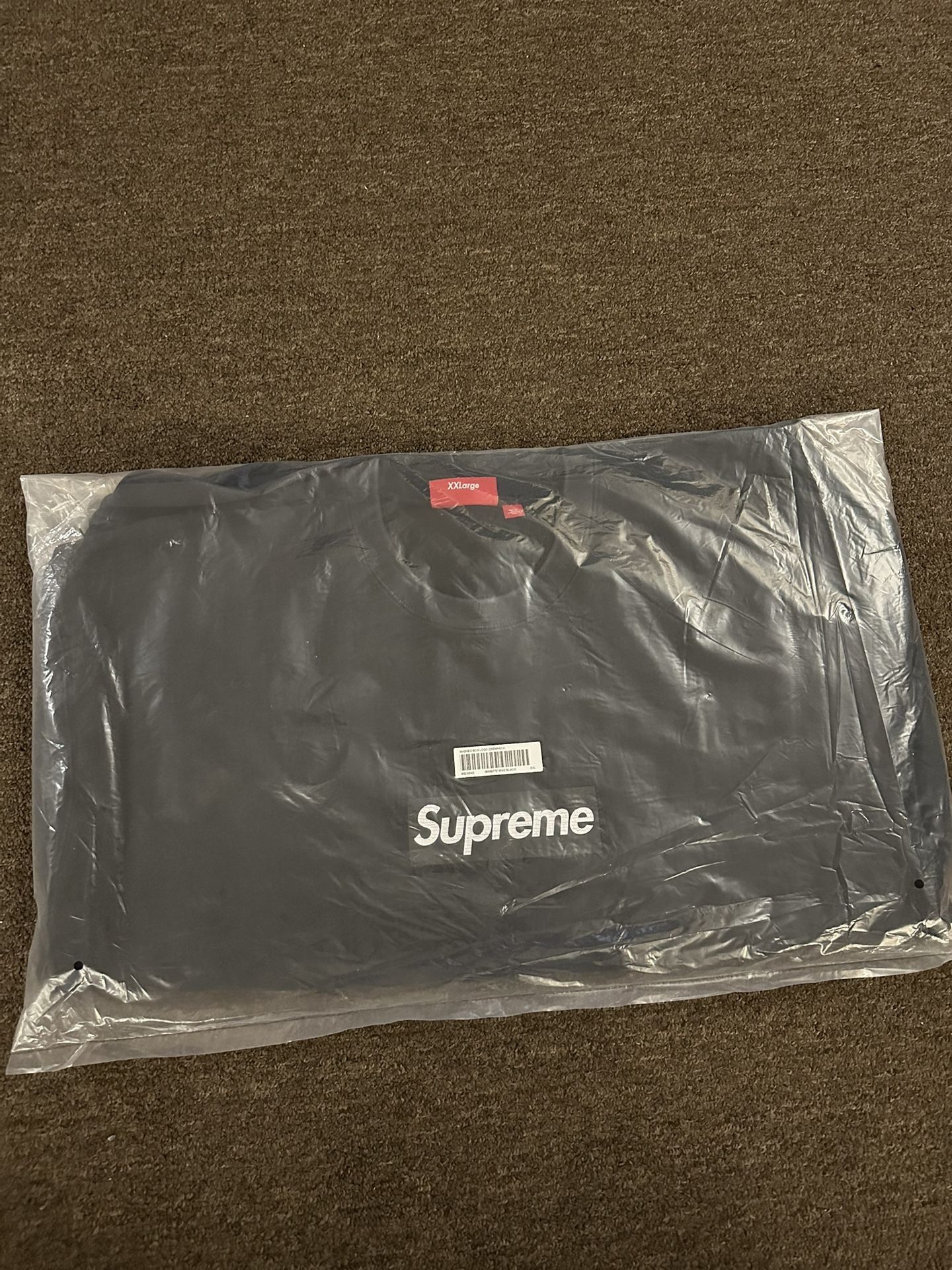 Supreme Box Logo Washed Crewneck BOGO sweatshirt Black XXL