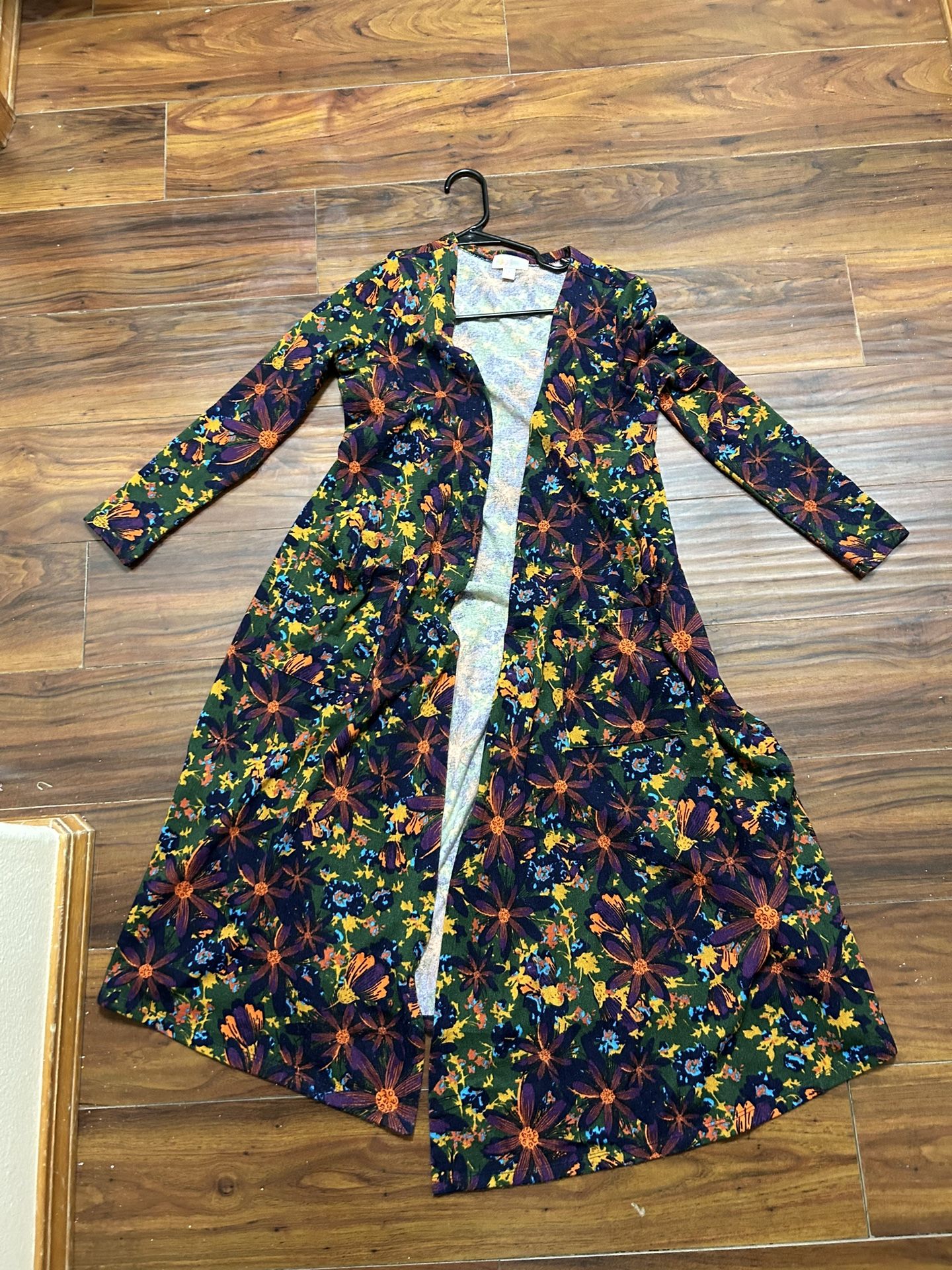 LulaRoe floral cardigan small with pockets, long sleeve