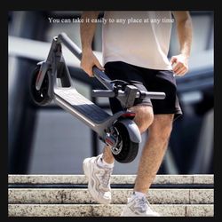 LEQISMART Electric Scooter for Adults with 9" Solid Tires & 350W Motor,Dual Brakes, Foldable Electric Scooter, Max 28Miles Range &Up to15.5MPH