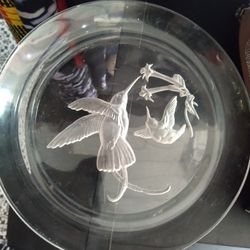 Boehm Hoya Hummingbird Crystal Glass