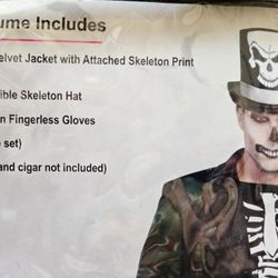 Mr. Bones Halloween Costume Sz M