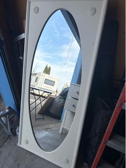 Solid wood frame and mirror