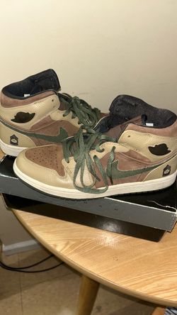 Air Jordan 1 Mid Camo High-Top Sneakers