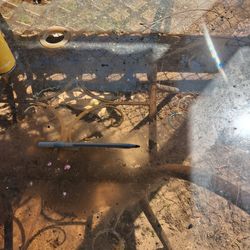 Glass table square