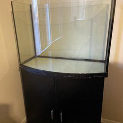 36 Gallon Bow front tank and stand. 