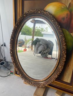 Antique Style Mirror Decor Real Wood