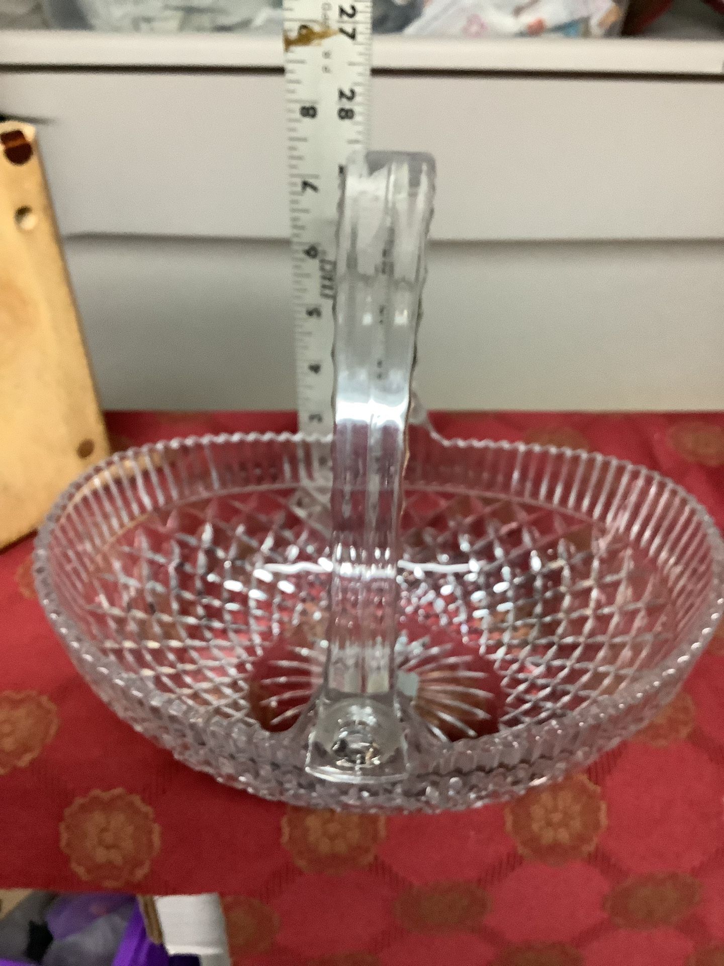 Mikasa Glass Basket, Hanger In Plastic