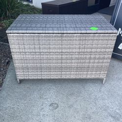 New Wicker Storage Box In Gray 44.7/8” X 24” X 29”