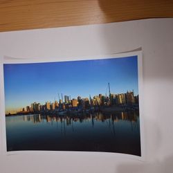 Photograph, Seattle Wa Marina as sun setting,  13"x19"