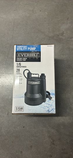 Everbilt Submersible Utility Pump 1/6 HP 28 GPM Portable Water Removal