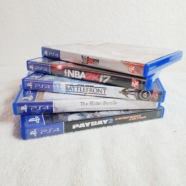 Ps4 Game Lot Star Wars NBA Elder Scrolls Payday 2