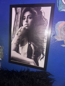 Framed Amy Winehouse poster 