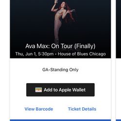 Ava Max Chicago 6-1 Meet & Greet Tickets