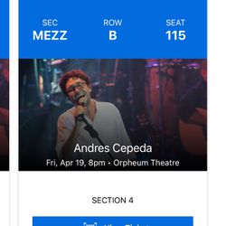 Ticket Andres Cepeda Best Offer Tonight