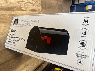 Elite Metal Standard Mailbox Black