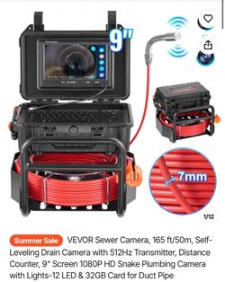 Sewer Camera, 165 ft/50m Drain Camera