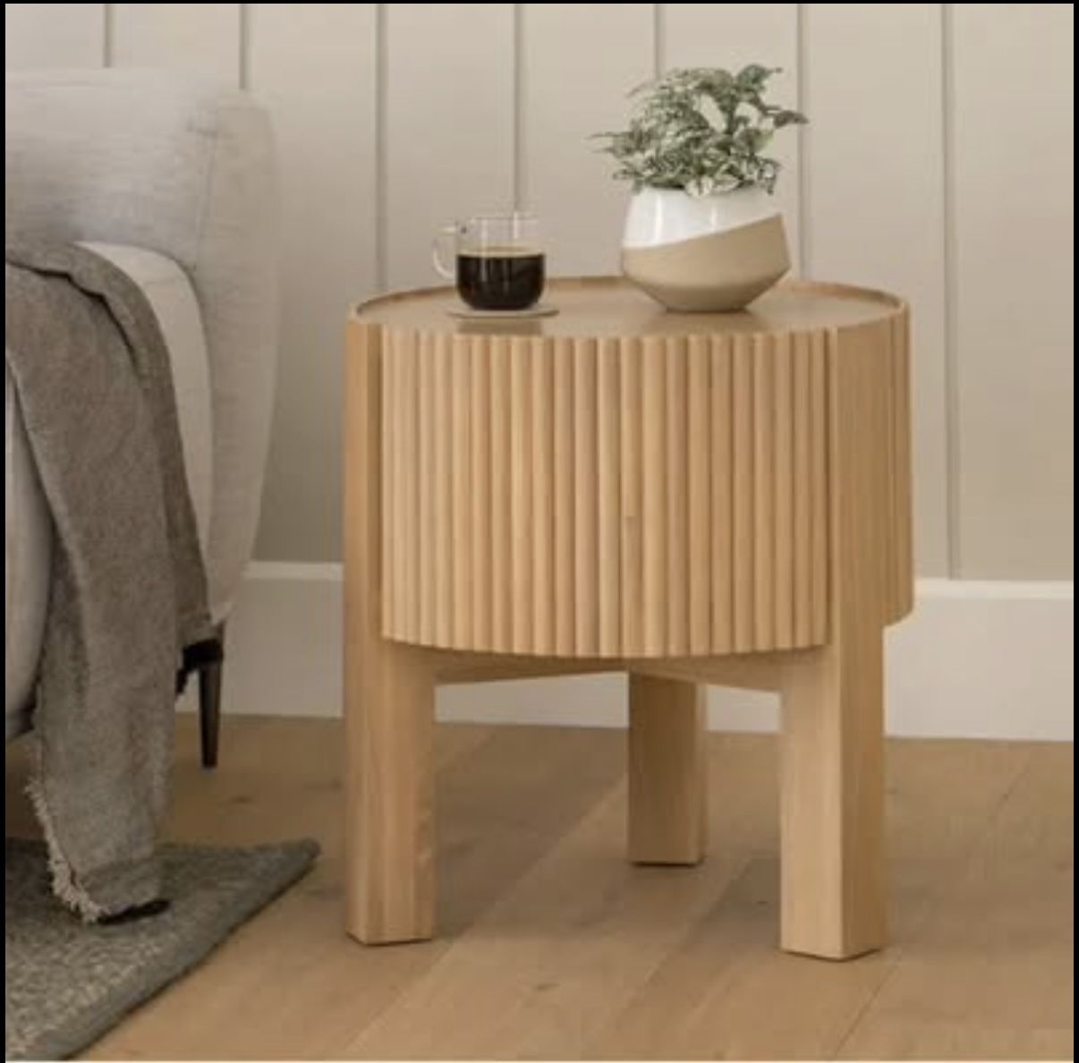 Open box Table D'appoint Fortra - Chêne Blanc