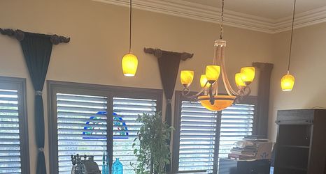 Chandelier With Two Hanging Lights