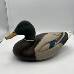 Vintage JC Higgins Life-Like Mallard Drake Duck Decoy Hunting Gear Sears Roebuck