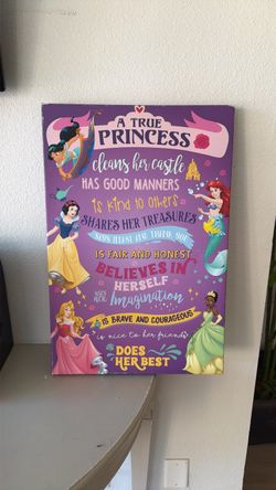 Disney Princess Inspirational Canvas Wall Art