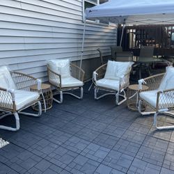 Wicker Patio Set 6 Pieces ( New Never Use )