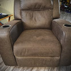 Reclining couch, loveseat, and rocking chair