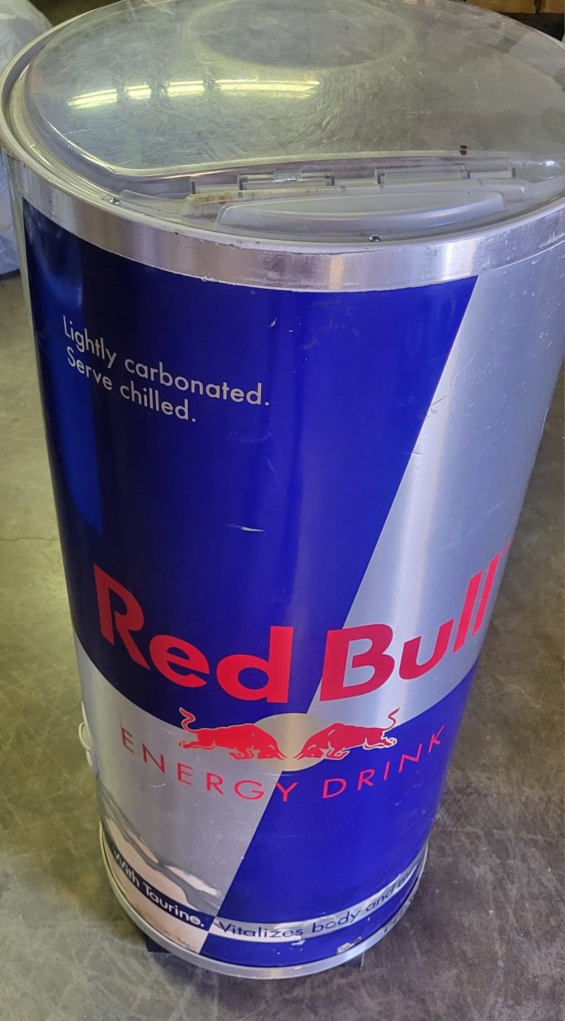 Red Bull Ice Box Cooler w/lid-drain plug and wheels